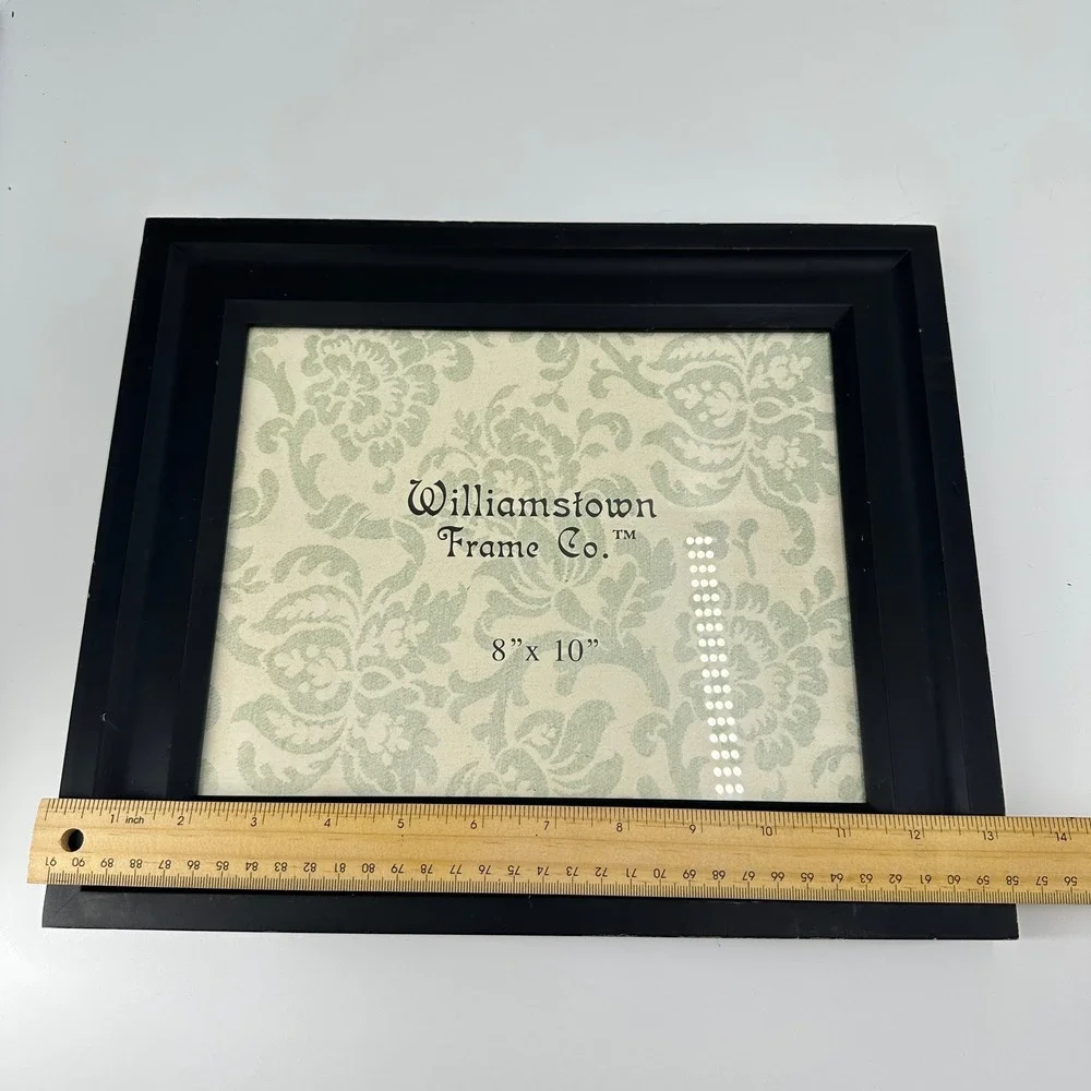 Williamstown Frame Co Matte Black Beveled Wood Picture Frame for 8x10 Photo